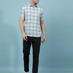 Crimsoune Club Men Slim Fit Tartan Checks Checked Casual Shirt-image-84