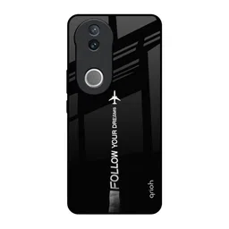 QRIOH Follow Your Dreams Printed Vivo V50 5G Glass Back Case Mobile Accessories-image-43