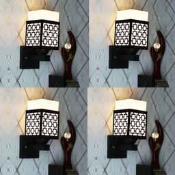 Gojeeva Black Wood Square Shaped Wall Lamp-picture-22