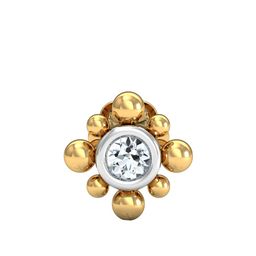 KUBERBOX  14KT Gold Beaded Diamond Nosestud-0.035Ct-picture-25