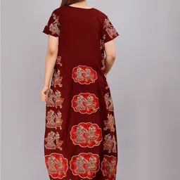 AAKARSHANA Printed Maxi Nightdress image 4