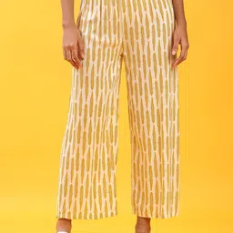 V-Mart Women Printed Flared Cropped Ethnic Palazzos-image-75