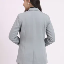 apsra boutique Women Formal Women Pantsuit, Single Button Blazer with Straight Pants Solid Suit image 2