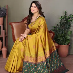 Styleveda Woven Design Zari Banarasi Saree-picture-24