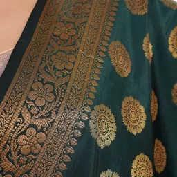 Way2Like Floral Woven Design Zari Banarasi Silk Dupatta image 3