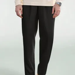 BROADSTAR Men Smart Straight Fit Mid Rise Easy Wash Pleated Trousers-image-48