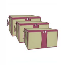 RUBOXA Beige & Pink 3 Pieces Waterproof Storage Bag Organisers-picture-27