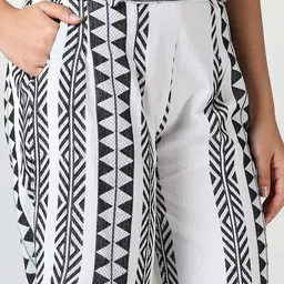 SHOWOFFFF Round Neck Printed Top With Printed Palazzos Co-Ords image 5