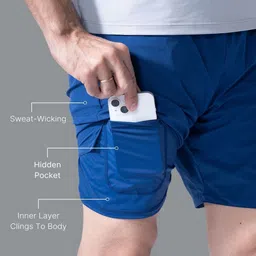 STRCH Men Regular Fit Mid-Rise Shorts image 3