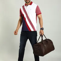 Indian Terrain Colourblocked Polo Collar T-shirt image 4