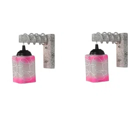 SOMIL Pink Glass Cylinder Printed Wall Lamps-picture-40
