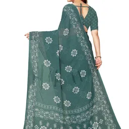 KANOODA Bandhani Printed Pure Georgette Bandhani Saree image 3