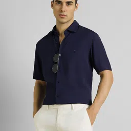 SIMON CARTER LONDON Spread Collar Long Sleeves Slim Fit Casual Shirt image 3