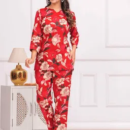 TANISHA Floral Printed V-Neck Tunic with Trouser-picture-30