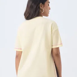 The Souled Store Women Typography Printed Drop-Shoulder Sleeves T-shirt image 4