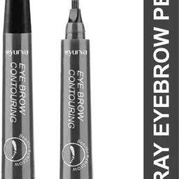 eyurva waterproof eyebrow pen gray natural | gray eyebrow contouring pen-picture-16