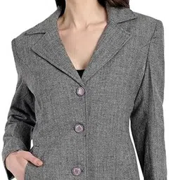 hautemoda Wool Blend Solid Coat For Women-picture-24