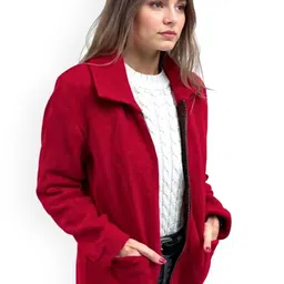 bebe Women Spread Collar Solid Tailored Jacket-picture-42