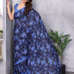 Ambuja International Floral Printed Saree-image-74