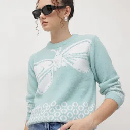 The Roadster Life Co. Woollen Self-Design Embellished Pullover-picture-38