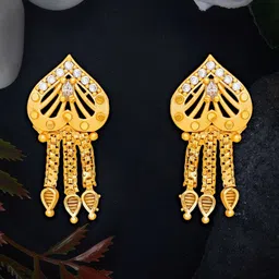 Luv Fashion Leaf Shaped Drop Earrings-image-85