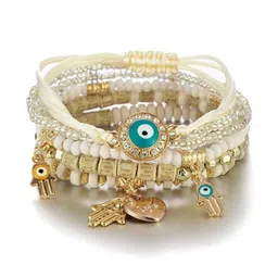 TheVineGirl Set Of 6 Artificial Beaded Charm Bracelet image 3