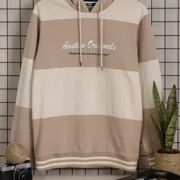 AUSTIVO Men Colourblocked Hooded Sweatshirt image 2