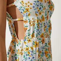 Happiness istanbul Printed Shoulder Straps Basic Jumpsuit image 4