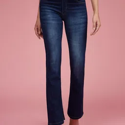 Miss Chase Women Mid Rise Bootcut Fit Light Fade Stretchable Jeans-image-12