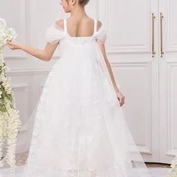 StyleCast x Revolte Girls Cold-Shoulder Lace Formal Fit & Flare Midi Dress image 4