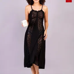 Broiden Women Self Design Baby Doll with Asymmetric Pack of 2 image 1