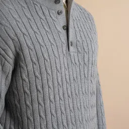 Mast & Harbour Men Cable Knit Pullover image 4