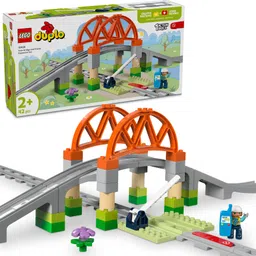 lego DUPLO Town Train Bridge and Tracks Expansion Set 10426 (42 Blocks)-picture-24