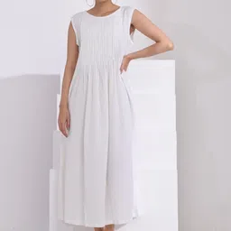 SIDDHO HUM Round Neck Cotton Maxi Dress image 5