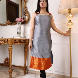VIVARAA FASHION Ethnic Motif Printed Shoulder Straps Sleeveless Straight Kurta image 3
