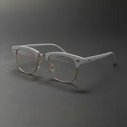 RORCE Unisex Clear Lens & White Wayfarer Sunglasses with image 5