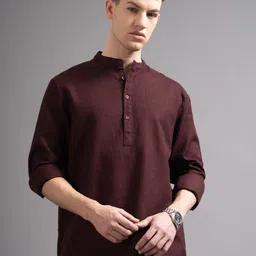 British Club Men's Dobby Kurta Shirt-picture-14