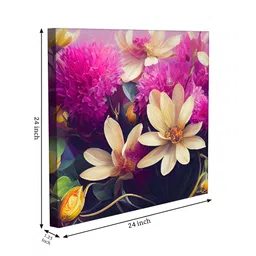 RANDOM Pink & Cream-Coloured Canvas Floral and Botanical Wall Paintings image 3