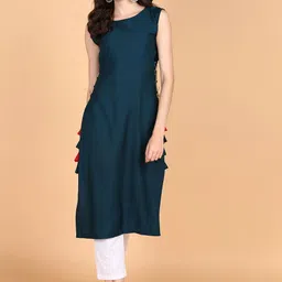 Aiza Collection Round Neck Straight Kurta-picture-37