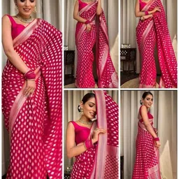 SARTHI FASHION HUB Woven Design Zari Art Silk Banarasi Saree-picture-17