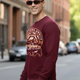 R.Code by The Roadster Life Co. Men Printed Sweatshirt image 4