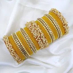 RENOY Set Of 40 Stones Studded & Beaded Bangles-picture-24