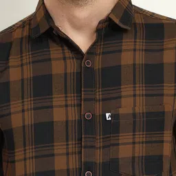 ALLWIN PAUL Men Classic Shepherd Checks Opaque Checked Casual Shirt image 2