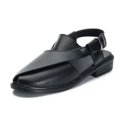 STEPSOFT Men Peshawari-Style Faux Leather Comfort Sandals with Slingback Buckle-picture-22