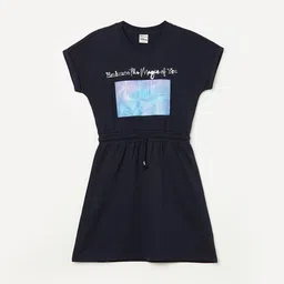 Fame Forever by Lifestyle Printed T-shirt Midi Cotton Dress-image-43
