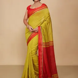 BENGAL HANDLOOM Art Silk Taant Saree-picture-12