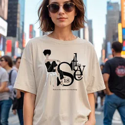 SMARTEES Women Printed Drop-Shoulder Cotton T-shirt-picture-11