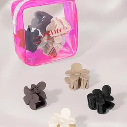 HAIR DRAMA CO. Women Set of 4 Flower Claw Clip-image-56