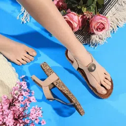 Kneetoes Women Subtle Beige Thong Casual Sandals-picture-14