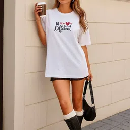 Moda Rapido Women Typography Printed T-shirt image 2